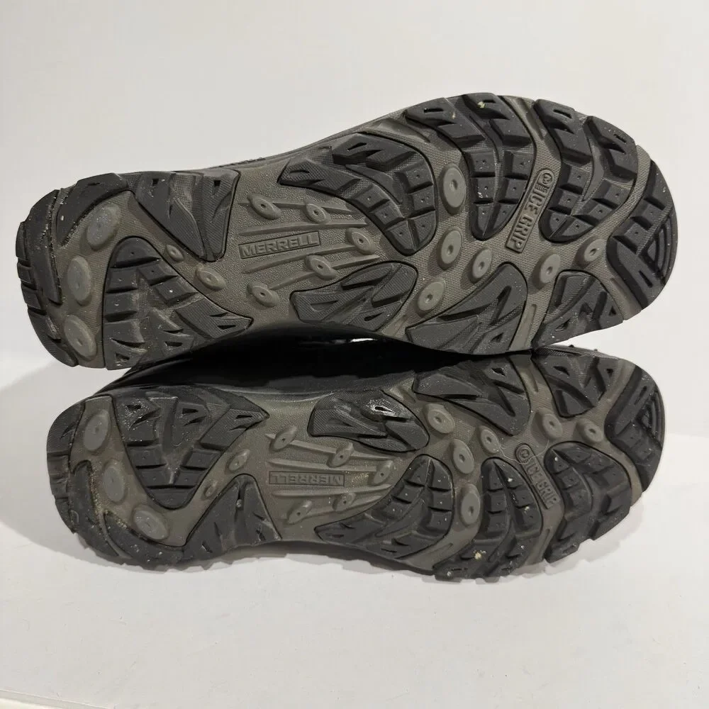 Merrell Mens Moab Polar Boot Size 10 Waterproof Black Leather Hiking Insulated